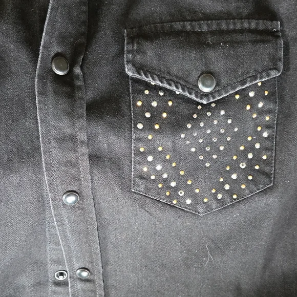 The Kooples Black Studded Button-Down Shirt - Picture 6 of 7